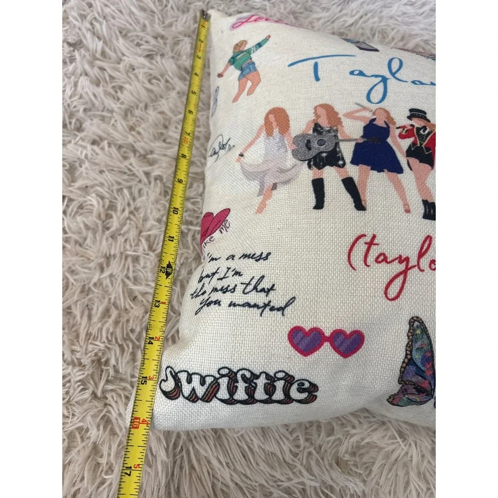 Taylor Swift Eras Tour Inspired Throw Pillow Swiftie Taylors Version Decor 17x17